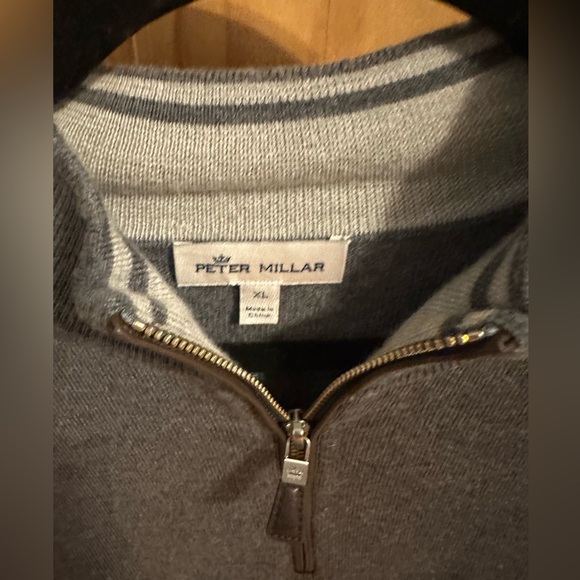 Peter Millar grey wool/silk sweater sz XL - Picture 3 of 3